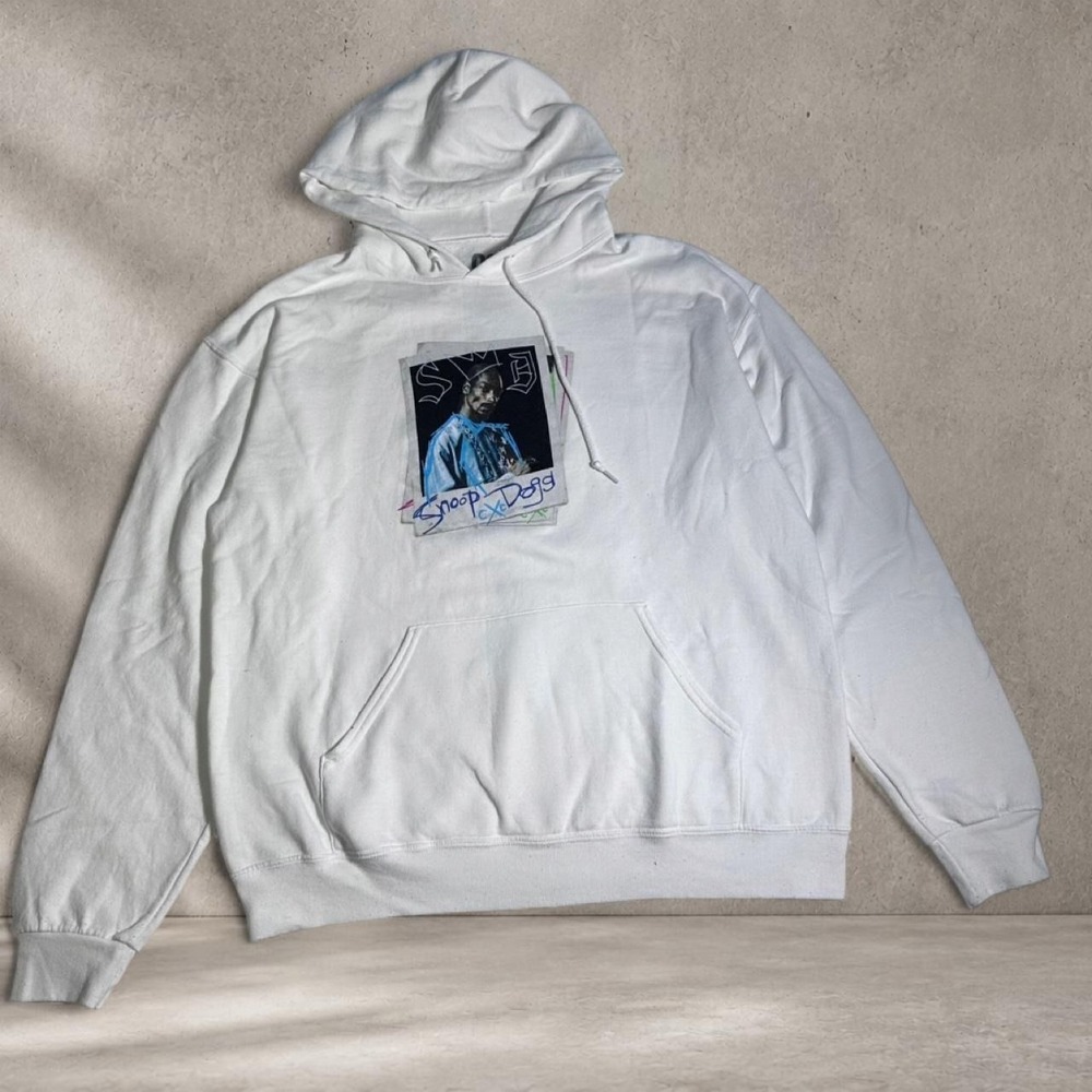 Snoop Dogg white hoodie Size L